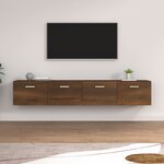vidaXL Armoires murales 2 Pièces Chêne marron 100x36 5x35 cm
