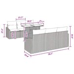 vidaXL Ensemble de canapé de jardin 7 Pièces Gris Poly rotin