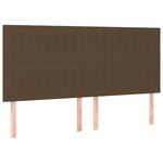 vidaXL Sommier à lattes de lit matelas et LED Marron foncé 180x200cm
