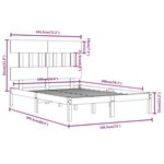 vidaXL Cadre de lit sans matelas blanc 180x200 cm bois massif