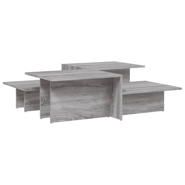 vidaXL Tables basses 2 Pièces Sonoma gris Bois d'ingénierie