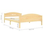 vidaXL Cadre de lit sans matelas bois massif de pin 160x200 cm