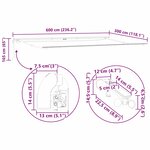 vidaXL Auvent avec Blanc 6 x 3 m Métal