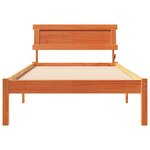 vidaXL Cadre de lit Marron cire 75 x 190 cm Bois massif en pin