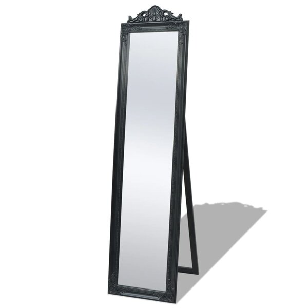 vidaXL Miroir sur pied Style baroque 160x40 cm Noir