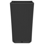 vidaXL Jardinières 4 Pièces noir 32 5x32 5x57 cm polypropylène