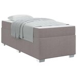 vidaXL Cadre de lit avec matelas Taupe 80 x 200 cm tissu