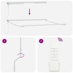 vidaXL Auvent Blanc 3 5 x 2 5 m Métal