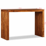 vidaXL Table console Bois massif avec finition miel 110x40x76 cm