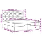 VidaXL Cadre de lit ottoman avec matelas noir 200x200cm tissu