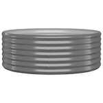 vidaXL Lit surélevé de jardin Acier enduit de poudre 100x100x36cm gris
