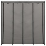 vidaXL Garde-robe avec 4 compartiments Gris 175x45x170 cm