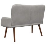 vidaXL Sofa 2 places Gris clair 115 x 61 x 87 cm Velours (V)