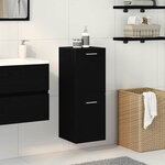 vidaXL Meuble de Salle de Bain avec porte Chêne noir 30 x 30 x 80 cm