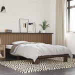 vidaXL Cadre de lit chêne marron 90x200 cm bois d'ingénierie et métal