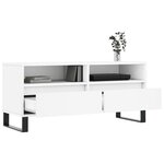 vidaXL Meuble TV blanc 100x34 5x44 5 cm bois d'ingénierie