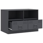 vidaXL Meubles TV 2 Pièces anthracite 67x39x44 cm acier