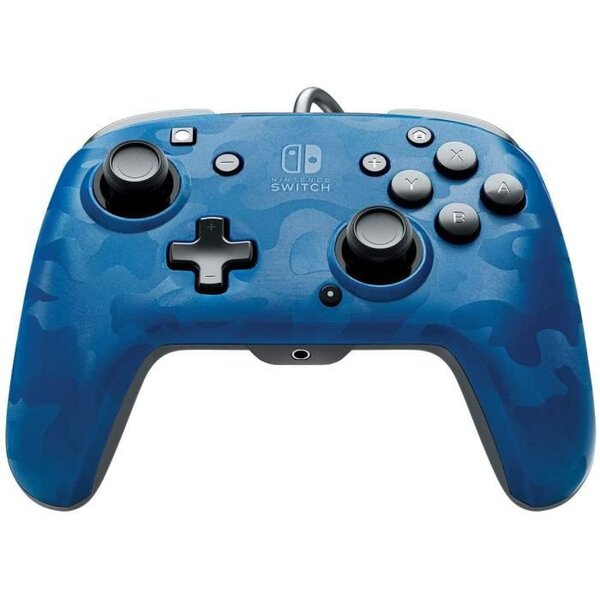 Manette filaire PDP Camouflage Bleu pour Switch