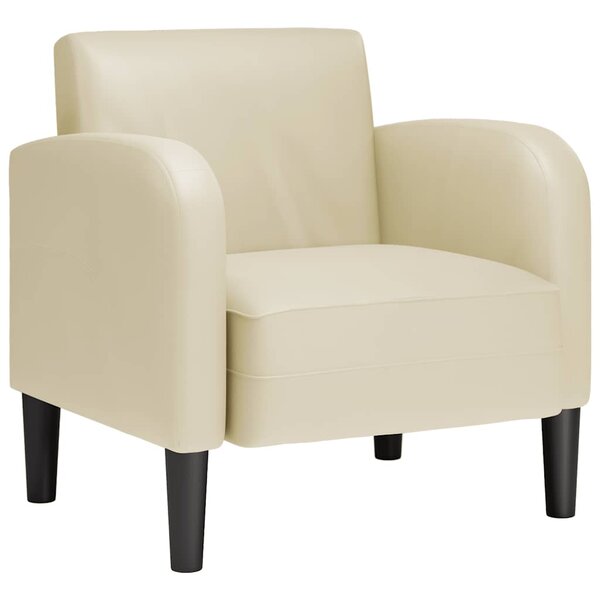 vidaXL Chaise de canapé avec accoudoirs crème 54 cm similicuir