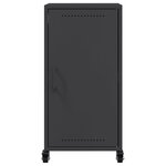vidaXL Buffet noir 36x39x72 cm acier laminé à froid