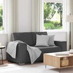 vidaXL Canapé Loveseat 160 cm avec coussin Gris Faux cuir
