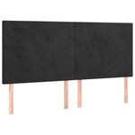 vidaXL Tête de lit à LED Noir 180x5x118/128 cm Velours