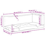 vidaXL Coussins de palette lot de 3 anthracite tissu