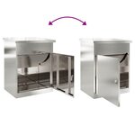 vidaXL Boîte de dépôt de colis Noir 44 x 35 x 59 cm Acier inoxydable