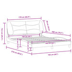 vidaXL Cadre de lit sans matelas bleu 160x200 cm tissu