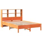 vidaXL Lit bibliothèque sans matelas cire marron 120x200 cm pin massif