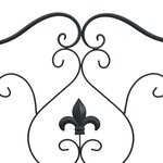 vidaXL Banc extérieur Noir Métal Standard Robuste Banc d'extérieur