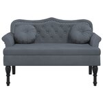 vidaXL Banc avec coussins gris foncé 120 5x65x75 cm velours