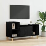 vidaXL Meuble TV Chêne noir 100 x 35 x 55 cm Bois d'ingénierie