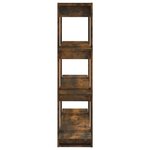 vidaXL Bibliothèque/Séparateur de pièce Chêne fumé 100x30x123 5 cm