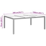 vidaXL Ensemble à Manger de jardin 11Pièces poly rotin bois solide brun