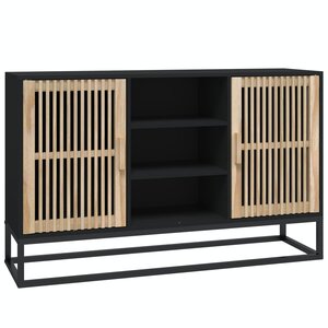vidaXL Buffet noir 105x30x65 cm bois d'ingénierie
