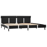 vidaXL Cadre de lit avec LED sans matelas Gris Similicuir 180x200 cm