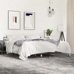 vidaXL Cadre de lit sans matelas chêne marron 200x200 cm