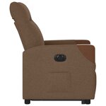 vidaXL Fauteuil inclinable électrique marron tissu