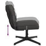 vidaXL Chaise pivotante de bureau gris foncé bouclé comme laine tissu