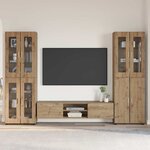 vidaXL Ensemble meuble TV FLORIN Chêne artisanal Bois d'ingénierie