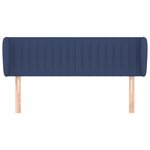 vidaXL Tête de lit avec oreilles Bleu 147x23x78/88 cm Tissu