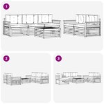 vidaXL Ensemble de canapés d'extérieur 6 pc Blanc et Beige