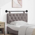 vidaXL Tête de lit suspendue Taupe Tissu