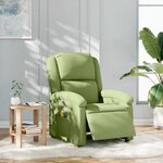vidaXL Fauteuil inclinable de massage électrique vert clair velours