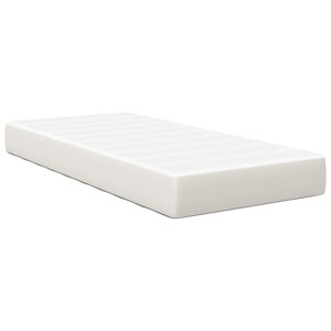 vidaXL Matelas à ressorts ensachés - Crème  moyen  100x200x20 cm  en tissu