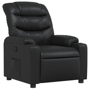 vidaXL Fauteuil inclinable Noir Similicuir