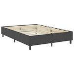 vidaXL Sommier à lattes de lit Gris foncé Tissu 140x200 cm