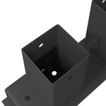 Aide à l'empilement de bois de chauffage 2 Pièces Anthracite Acier