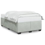 vidaXL Cadre de lit sans matelas gris clair 120x200 cm velours